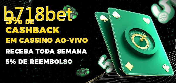 Promoções do cassino ao Vivo b718bet